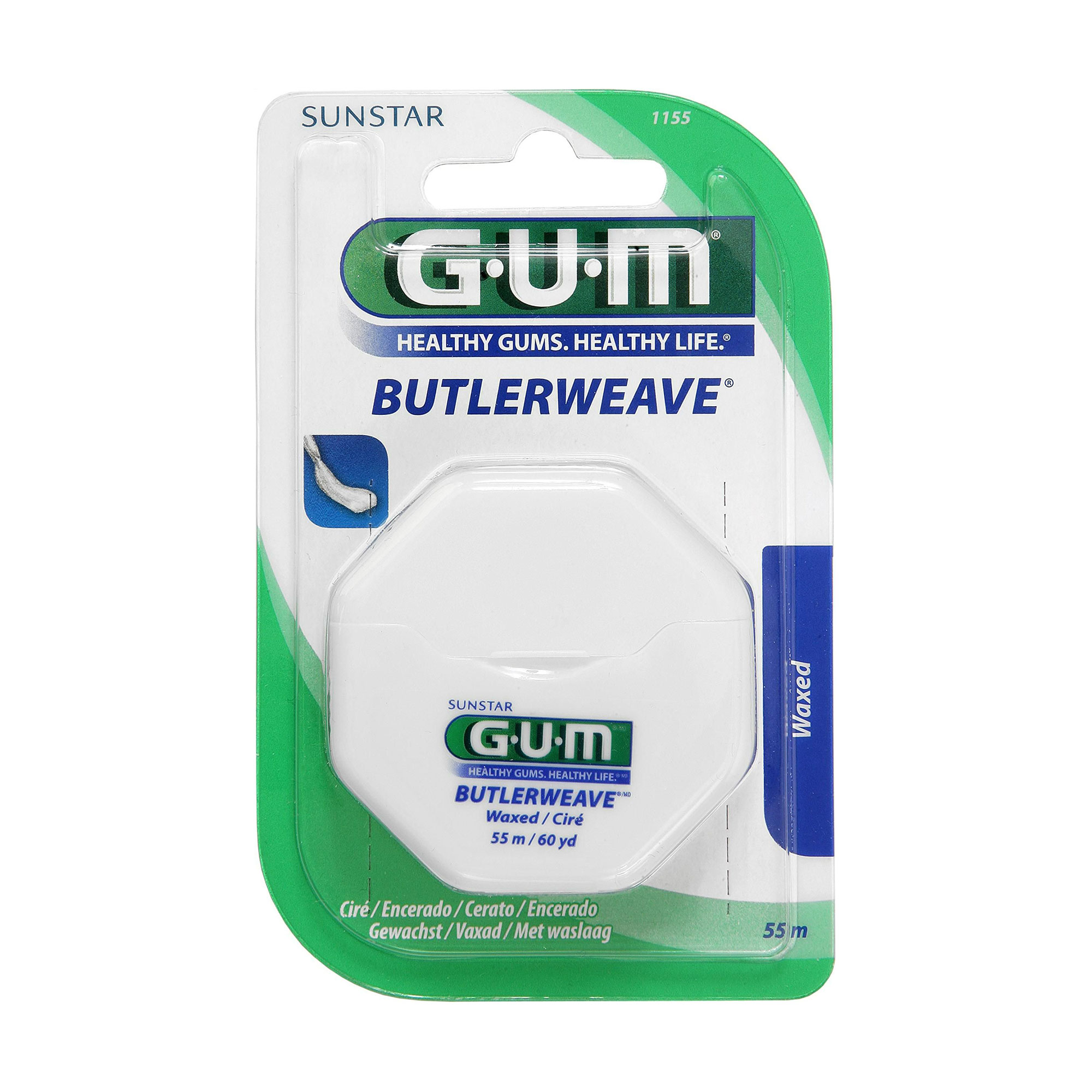 Зубна нитка GUM Butlerweave Waxed, 55 м